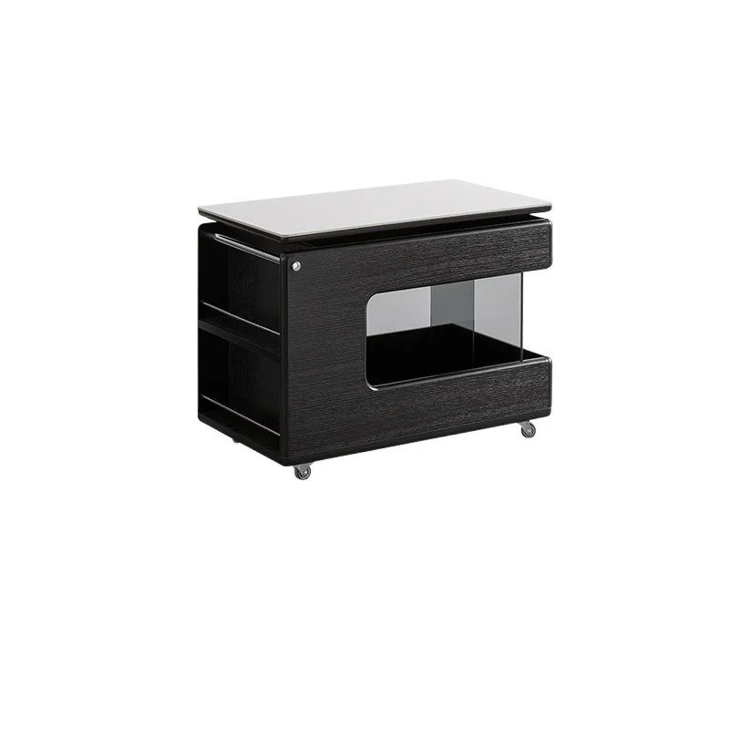 

Light luxury solid wood can lift the coffee table, living room household small apartment balcony tea table