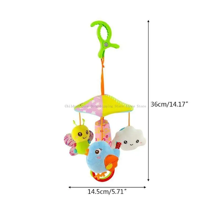 Linda cuna animales Campana colgante Toy Baby Bed Stroller Camiseta viento Tajón recién nacido