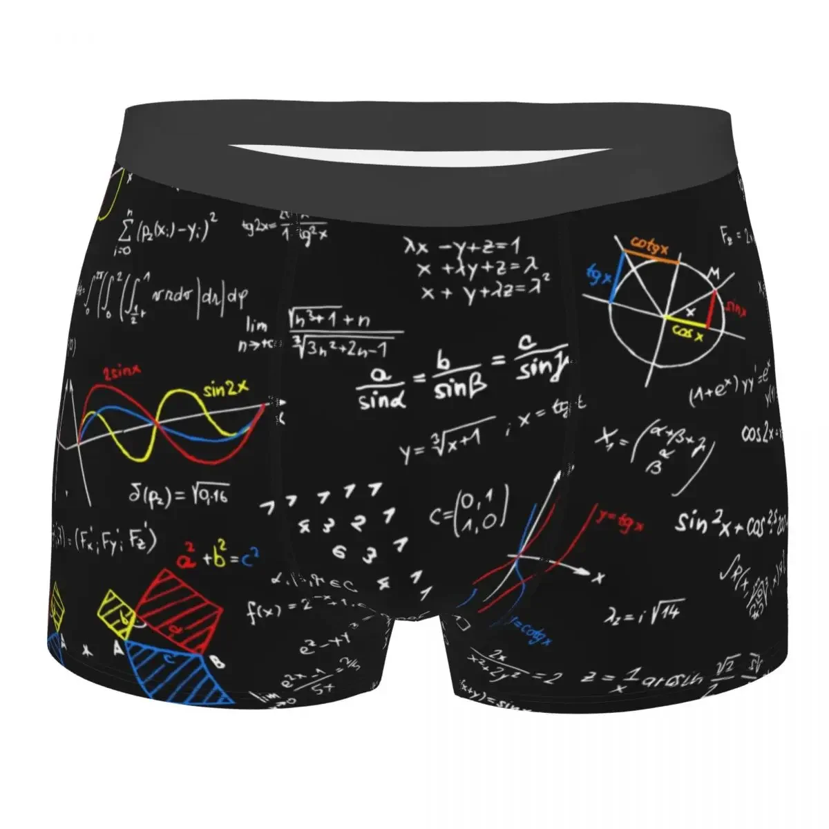 Geek Physics Equations Underwear Men Stretch Math Science Teacher Boxer Briefs Shorts Panties Soft Sexy Underpants For Homme