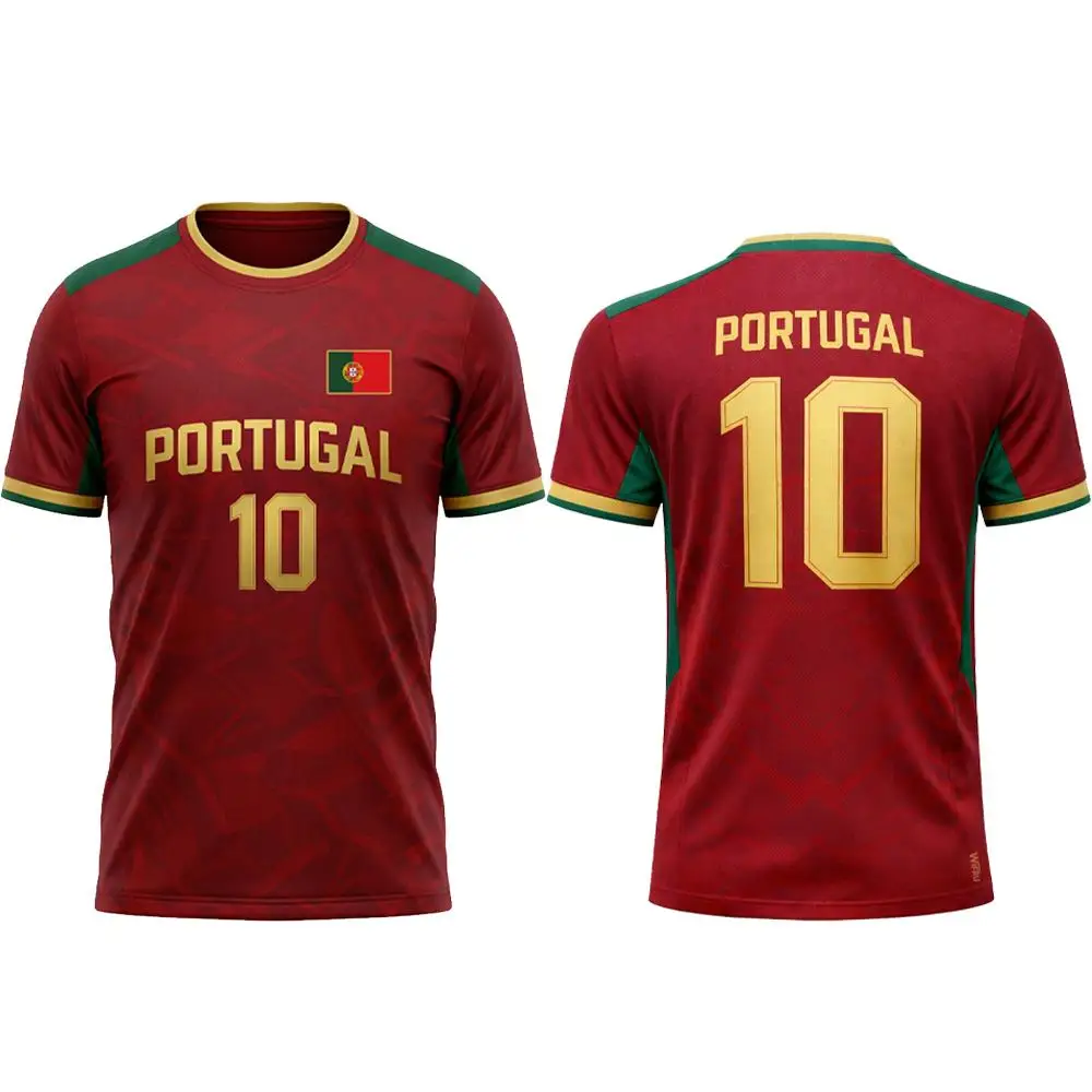 2026 New Portugal Flag Print Jersey Men's Breathable Quick-Drying Sportswear Summer Unisex Training Apparel Adult Fan T-Shirt