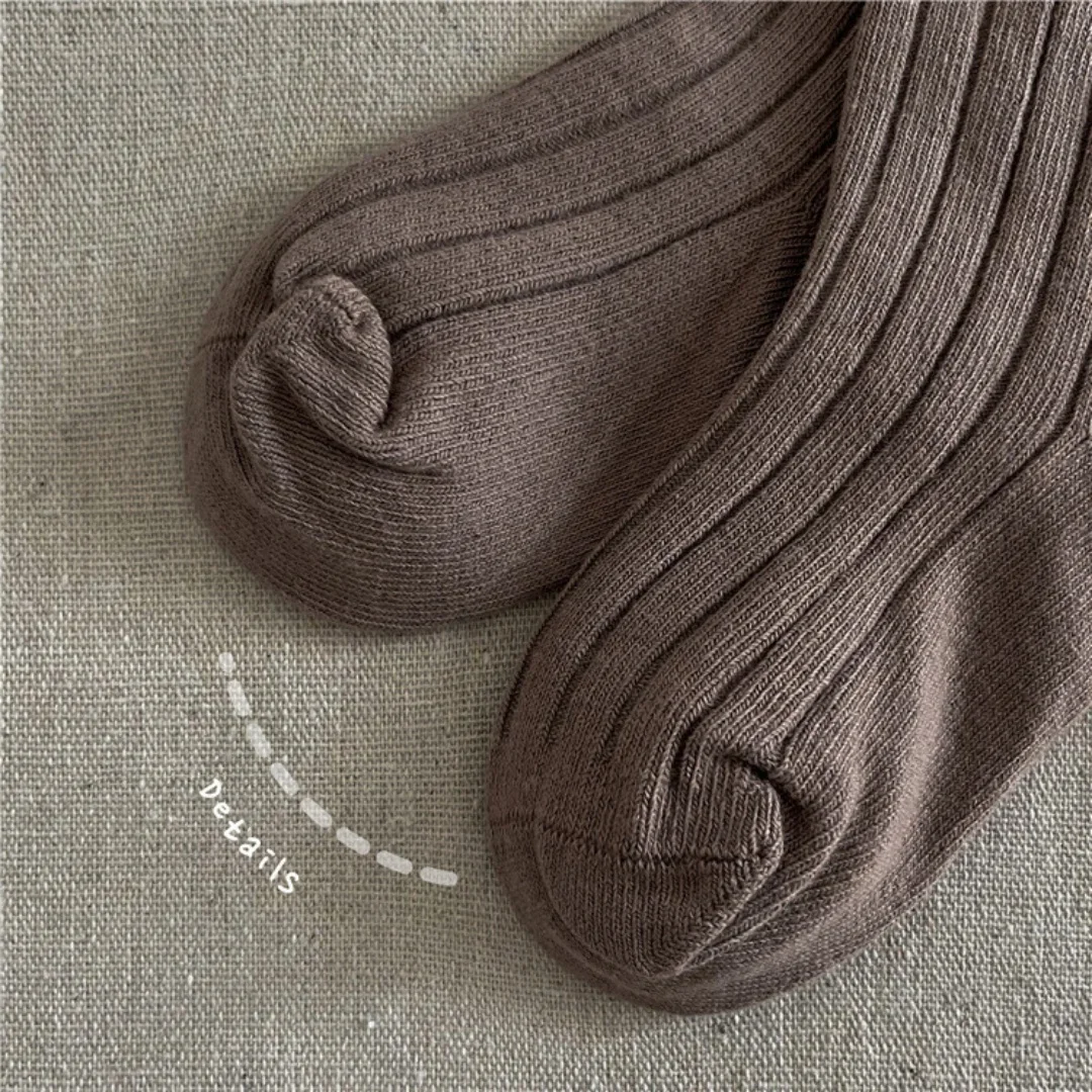 3-12Y جوارب بتمشيط 2025 الأطفال الجوارب الفتيات الطفل القطن كشكش تقليم طاقم الجوارب القطن سلس الأميرة نمط منتصف العجل الجوارب