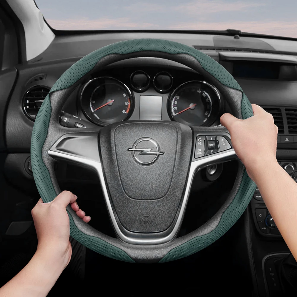 

Suitable for Opel Ventilated Leather Steering Wheel Cover Segmented Astra H Gtc J Insignia Corsa D E Mokka Vectra C K Zafira B