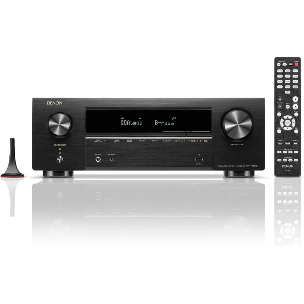 

AVR-X1800H 7.2-канальный AV-ресивер — 80 Вт/канал, беспроводная потоковая передача через встроенный HEOS, Wi-Fi