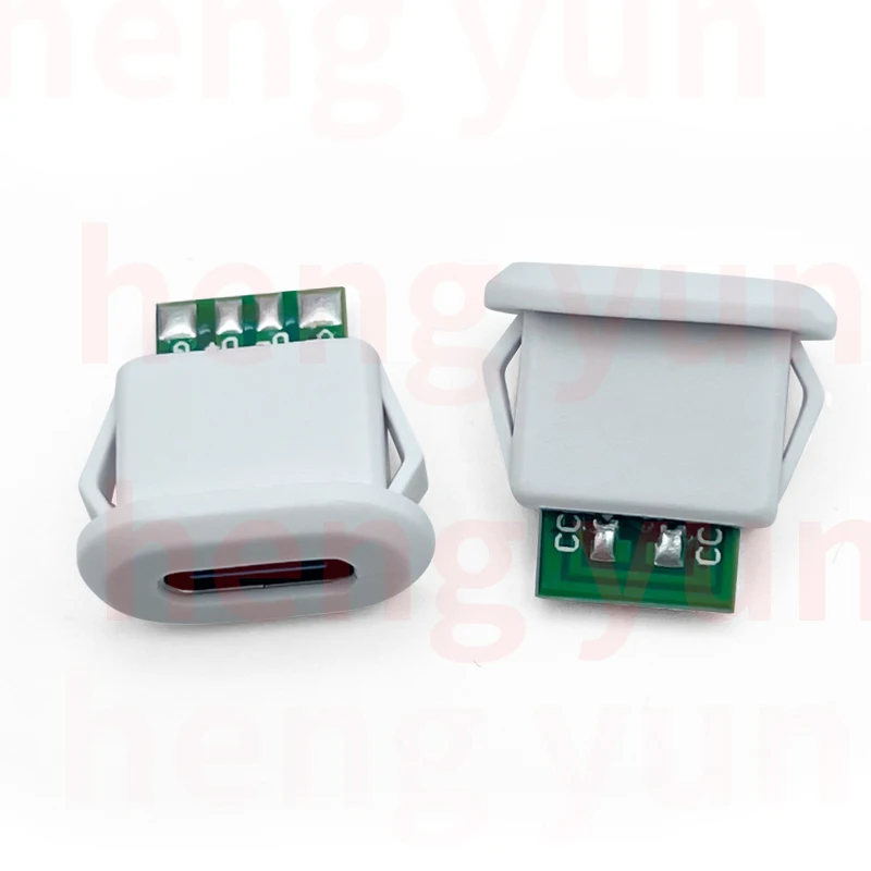 TYPE-C 16P direct pressure card is a waterproof strip board female socket square double 5.1K resistance wire type female socket