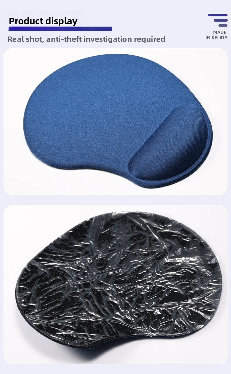 Einfache, dicke Mausunterlage mit Handgelenkauflage, weiche, bequeme, ergonomische Schreibtischunterlage für Büro und Gaming, 5 Farben – Detail 6