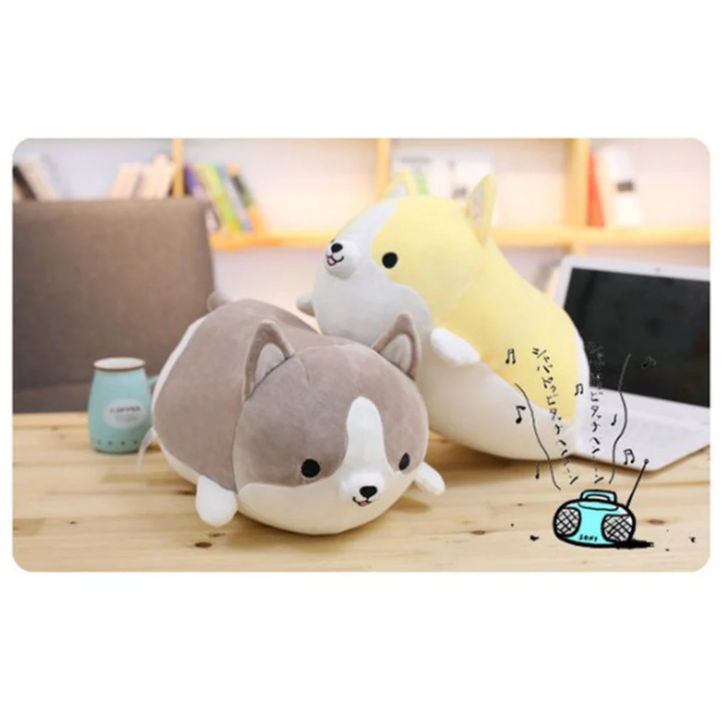 Simpatico peluche Corgi bambola di pezza morbido animale cartone animato cuscino da letto per bambini bel regalo di Natale