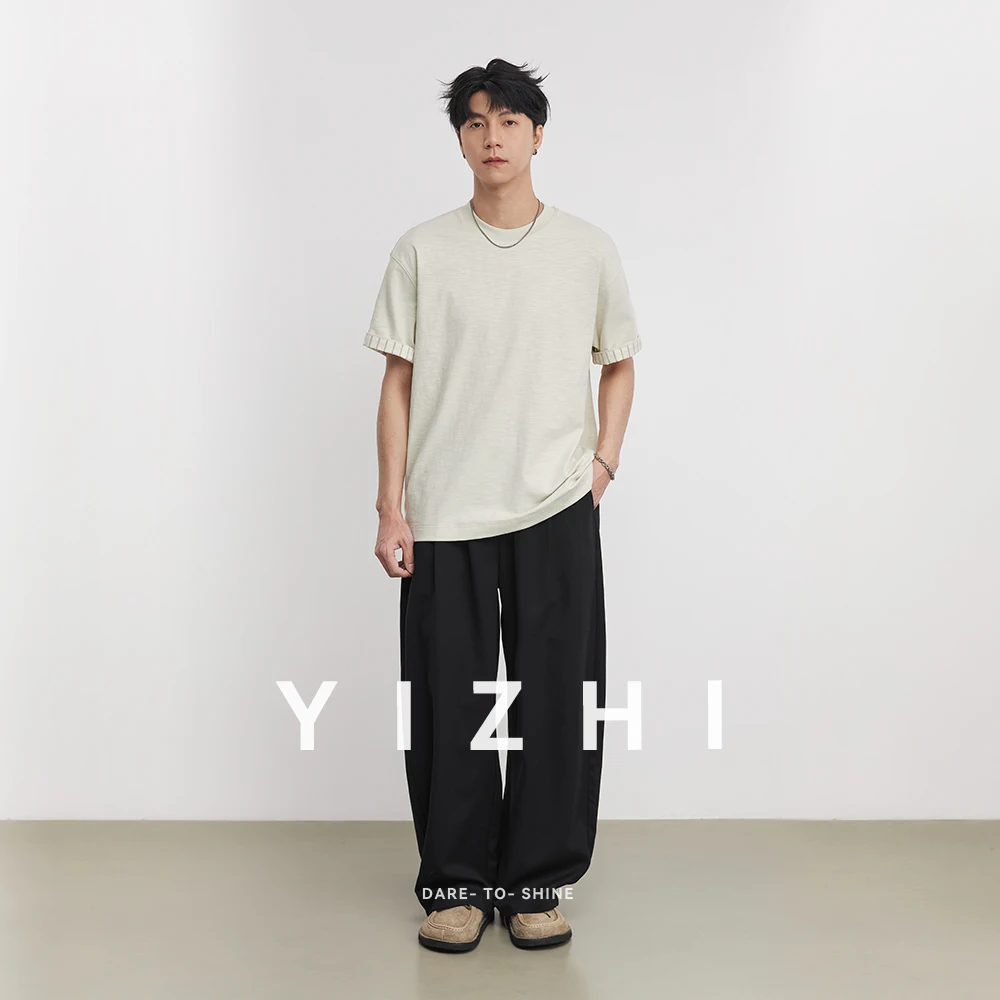 Fashion Short-sleeved T-shirt Men's Summer 2026 New Round Neck American Casual Bottoming Men's T-Shirt Top