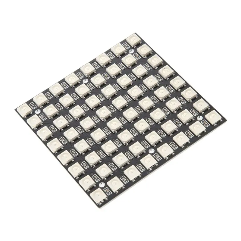 A27F-WS2812 LED 5050 RGB 8X8 LED Matrix WS2812B 8X8 64-Bit Full Color 5050 RGB LED Lamp Panel Light