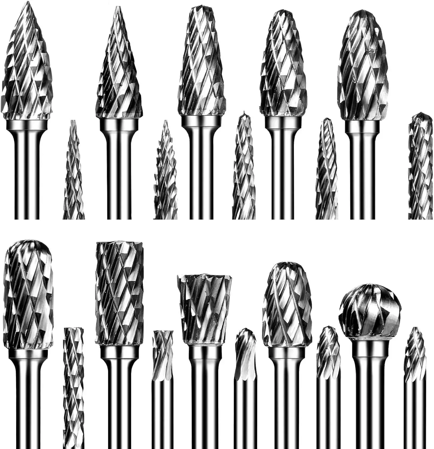 Conjunto de Brocas de Carboneto de Alta Qualidade com 10 Peças, Haste de 3mm, Corte Duplo para Ferramentas Rotativas Dremel, Acessórios para Gravação e Retificação em Metal