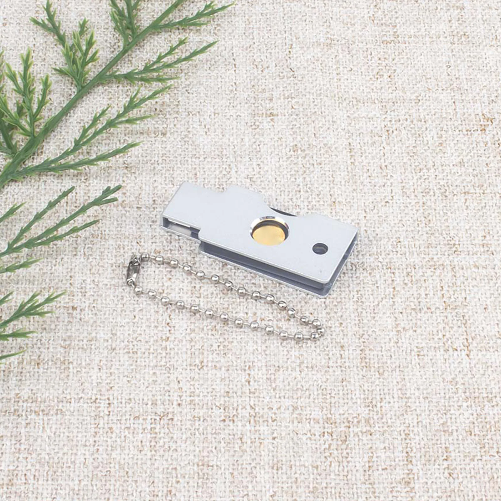 for YubiKey 5C NFC Hard Metal Protective Shell Case Cover Keychain Holder Compact Lightweight Carry Gray Silver