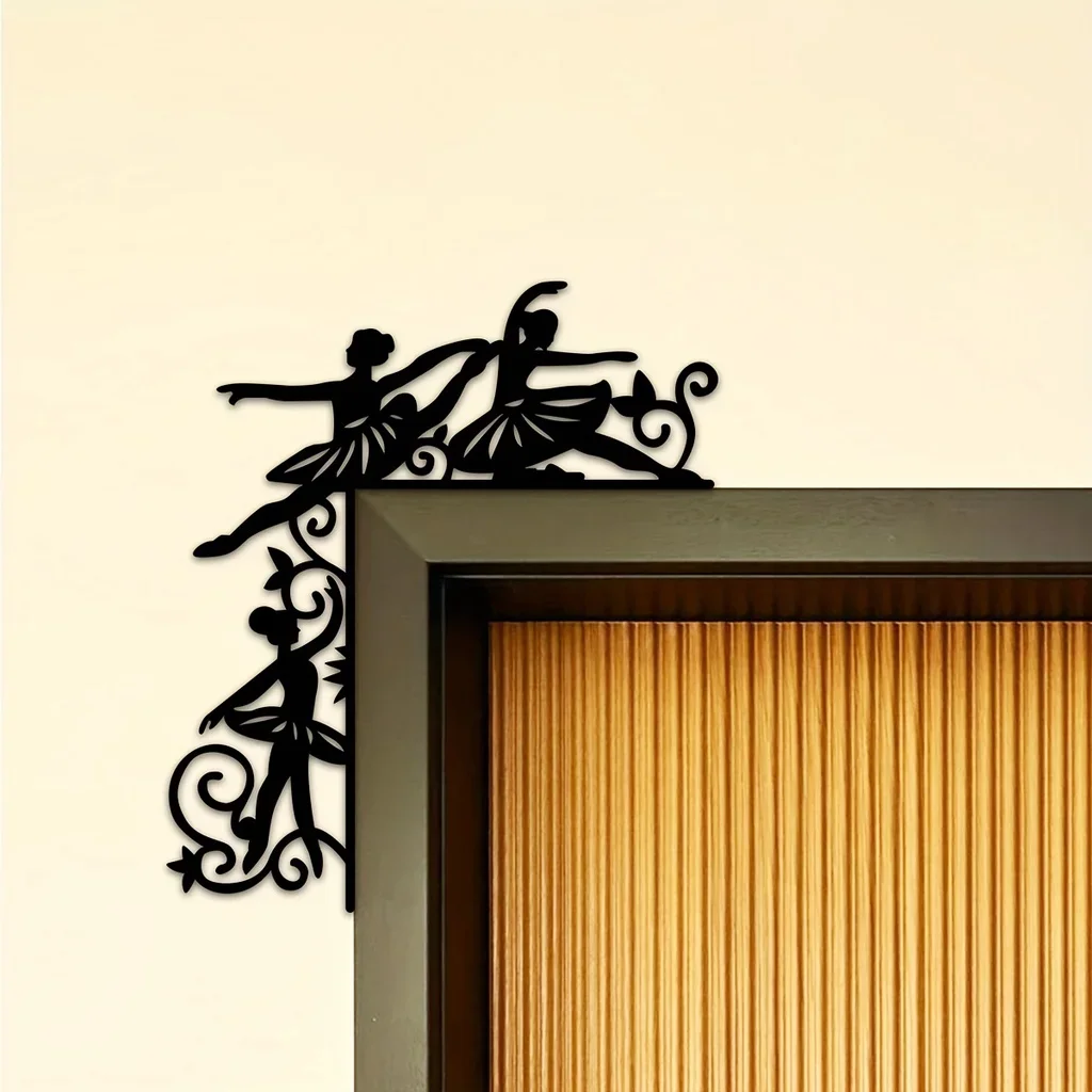 발레리나 홈 장식 벽 스티커, 문짝 코너 장식, 문짝 프레임 코너 장식, 아트 벽걸이 장식 배경, 1 개