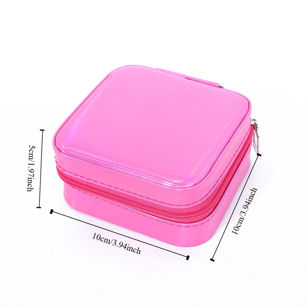 Сумка для упаковки ювелирных изделий из искусственной кожи, лазерная многофункциональная мини-коробка для демонстрации ювелирных изделий, ожерелья, кольца, органайзер, чехол для хранения сережек