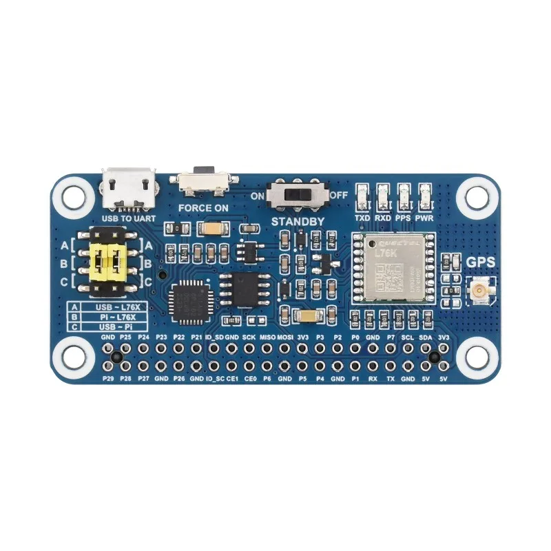 

L76K GPS-шляпа для Raspberry Pi GPS/ BeiDou (BDS)/ГЛОНАСС/поддержка QZSS