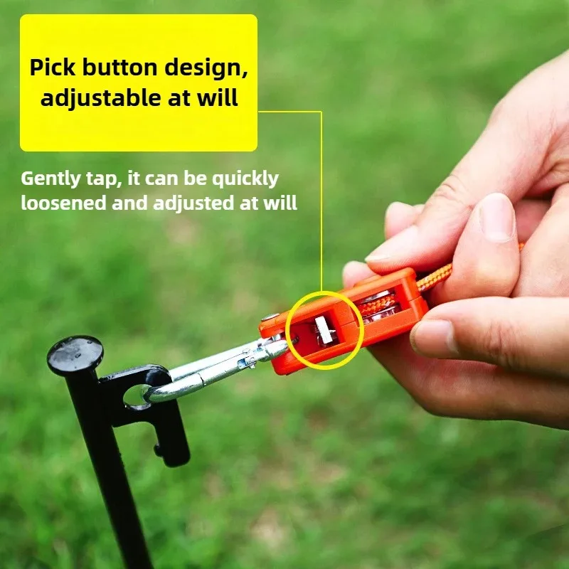 4M Adjustable Tent Lanyard Hanging for Rope Hanging Windproof Reflective Camping Outdoor Secure Non Slip Guy Lines