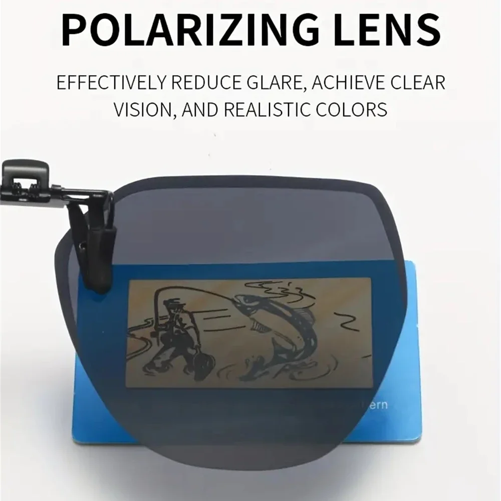 Männer Auto Fahren Flip Up Clip auf Sonnenbrille Outdoor Brillen Polarisierte Frauen Große Größe Nachtsicht Angeln UV400 Sonnenbrille – Detail 6