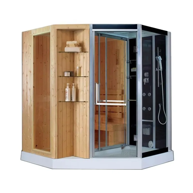 Big size popular steam sauna room combo wood portable dry sauna box