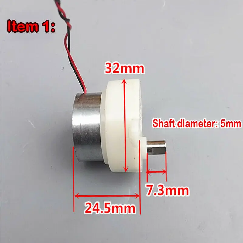 DC 3-9V 2.5-11RPM Slow Speed Mini Micro 300 Series Geared Motor High Torque CW CCW Small Mute Plastic Reduction Gearbox Reverse