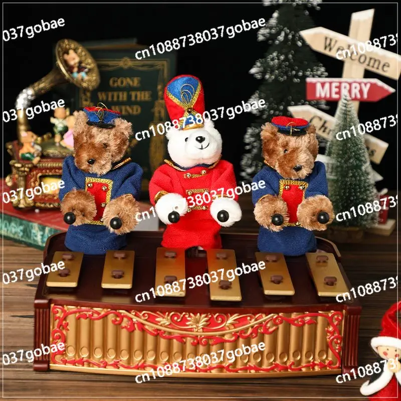 American Mr.Christmas Santa Claus Wooden Music Box Music Box Wife Birthday Christmas Gift