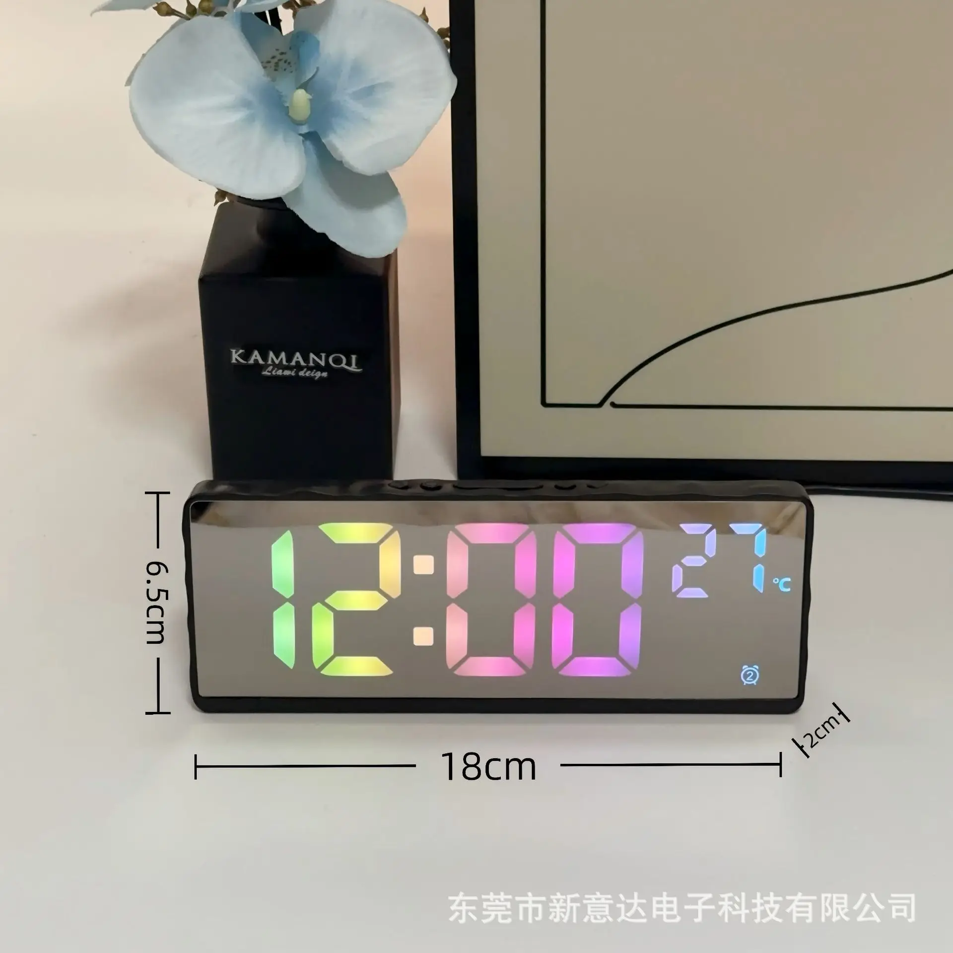 Ins Multifunctional Electronic Clock Large Screen Clock Multi Alarm Clock Factory Wholesale Student Temperature