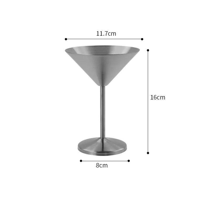 Modern V Shaped Sparkling Wine Glass Made of 304 Stainless Steel for Long Term Use in For Bars Restaurants or at Home Events