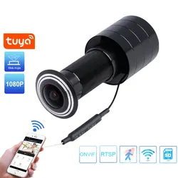 Tuya Video Peephole Wi-Fi Camera Motion Detection Door Viewer Video-eye Wireless Intercom Home Security Auto Record