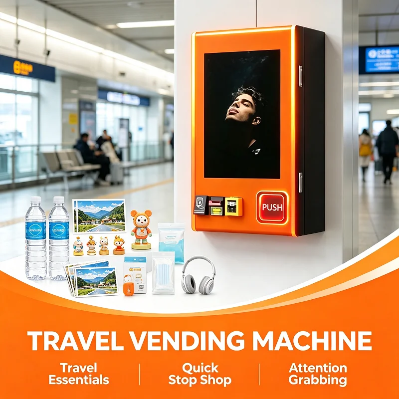 Wall Mounted Vending Machine Card Game Smart Dispenser Self-Service Snack Drink Station for Lounge Area