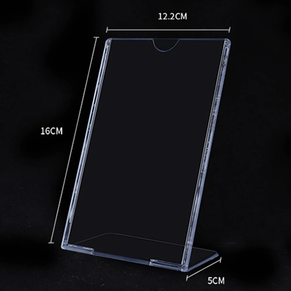 

6 Pcs L-shaped Table Show Rack Slanted Display Stand Acrylic Sign Holders Bracket