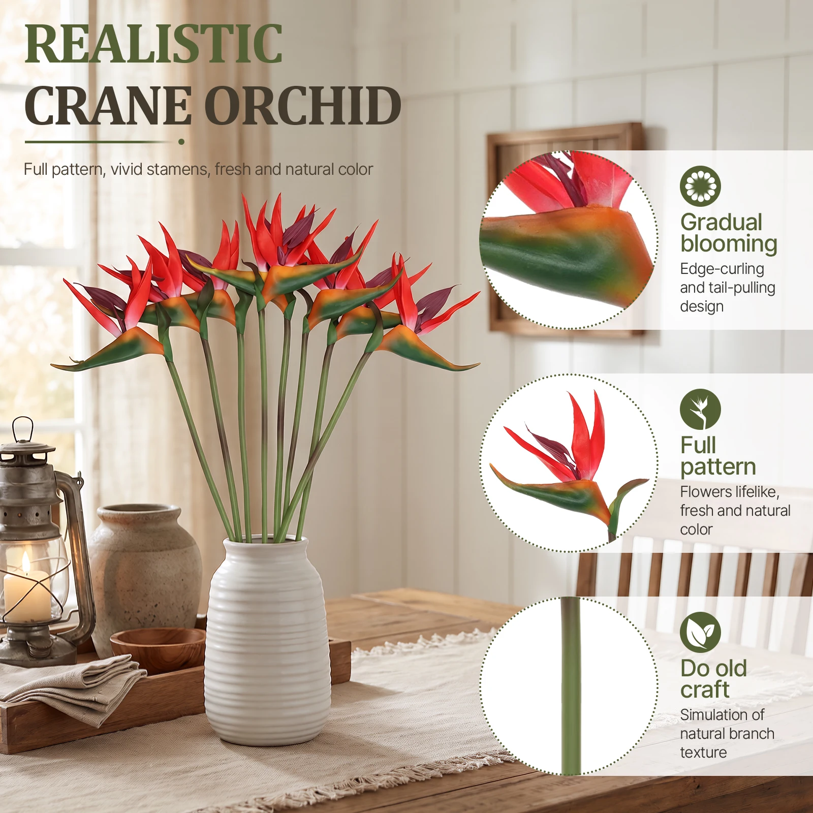 ดอกไม้ประดิษฐ์ Bird Of Paradis - Bird Paradise Strelitzia บทวิจารณ์และราคา