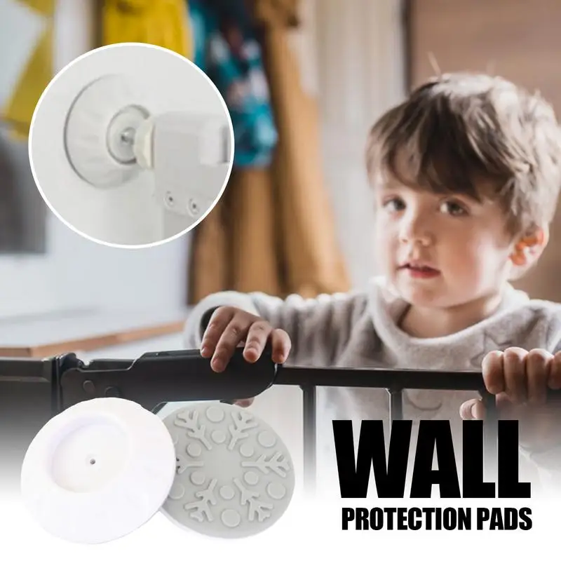 Baby Gates Wall Pads ปลอดภัยประตู Wall Saver 4pcs ความดันประตูบันได Wall GUARD อุปกรณ์อุปกรณ์เสริมสําหรับประตูเฟอร์นิเจอร์บ้าน