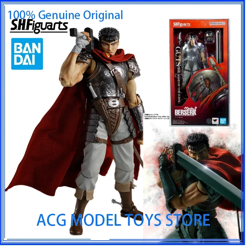 Original Bandai S.H.Figuarts Berserk Guts (THE BAND OF THE HAWK) Figura de ação genuína boneca modelo colecionável