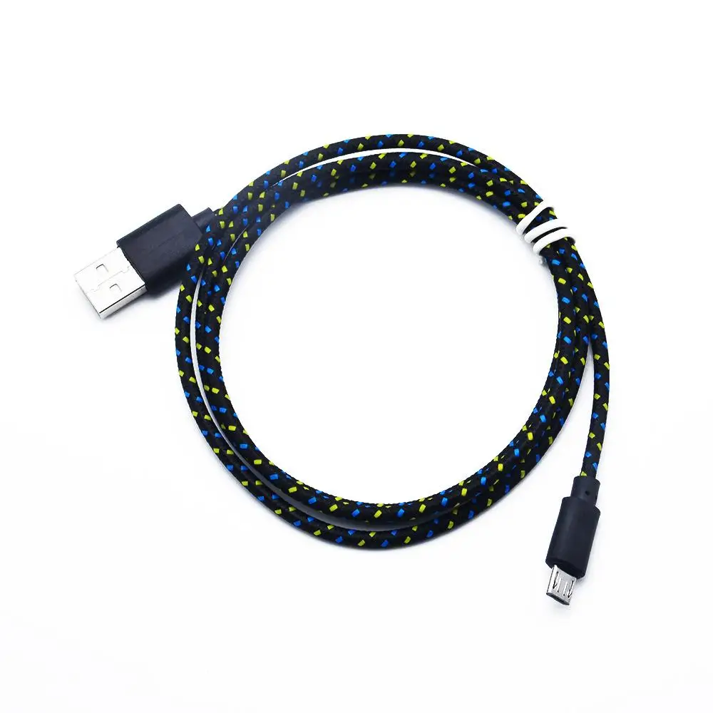 Cavo di ricarica Micro-USB compatibile per S7 cavo telefonico intrecciato in Nylon Android linea di ricarica rapida cavo di prolunga Micro USB