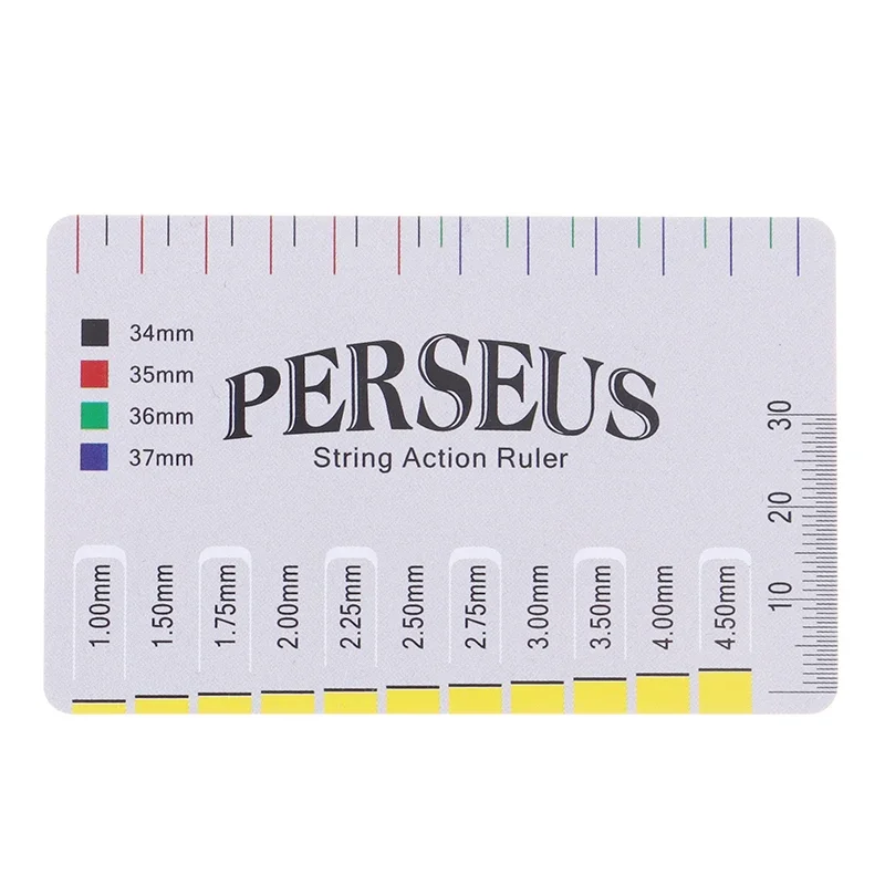 1 قطعة البلاستيك الفولاذ المقاوم للصدأ وتر غيتار عمل مقياس حاكم سلسلة الملعب حاكم بطاقة Luthier أداة لآلات سلسلة