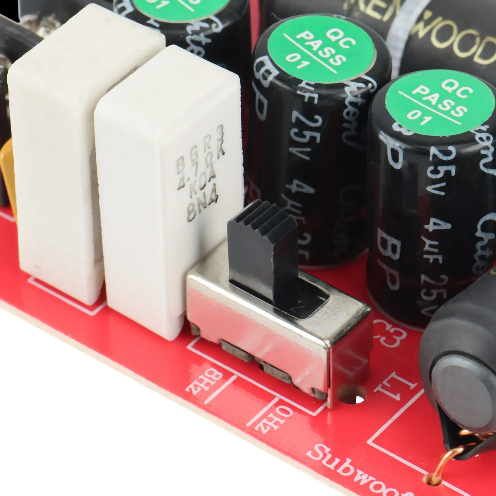 ABZW 2X 순수 베이스 서브우퍼 2차 크로스오버 스피커 주파수 분배기 DIY 홈 시어터