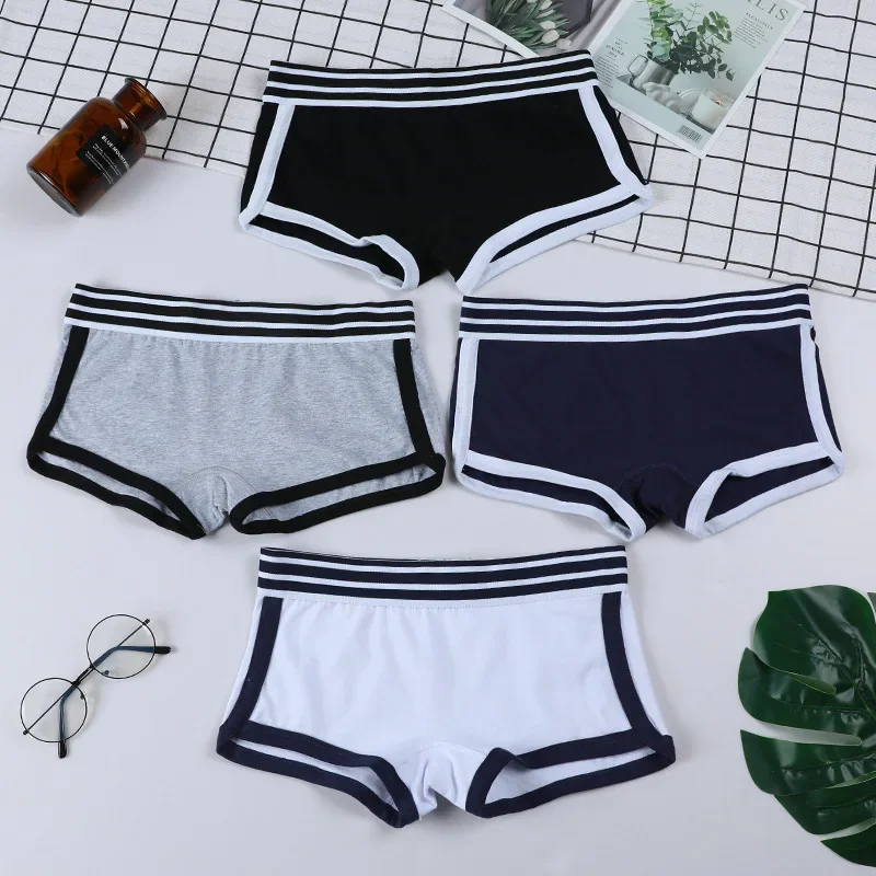 

Women Cotton Panties Female Boxer Low Waist Sport Boyshort Cozy breathable Underwear Ladies Pants Sexy Yoga Plus Size Leggings