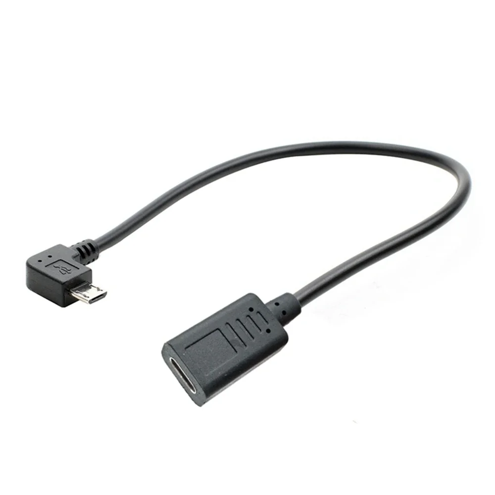 2PCS Cable adapter USB connector C-type female  plug to Micro USB male plug , send directly 30CM