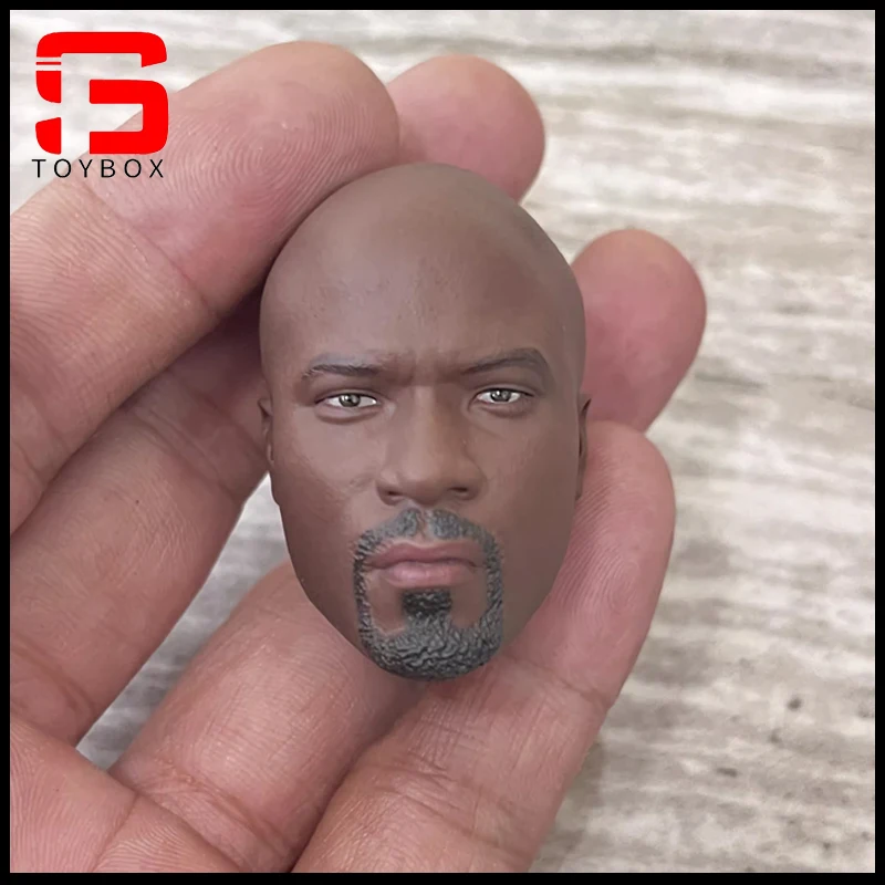 1/6 스케일 Mike Colter 헤드 스컬프 PVC 헤드 조각 모델 맞는 12 인치 남성 군인 액션 피규어 바디 인형