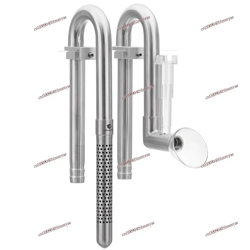 New mini stainless steel inlet and outlet pipe anti-suction fish and shrimp filter bucket inlet and outlet water