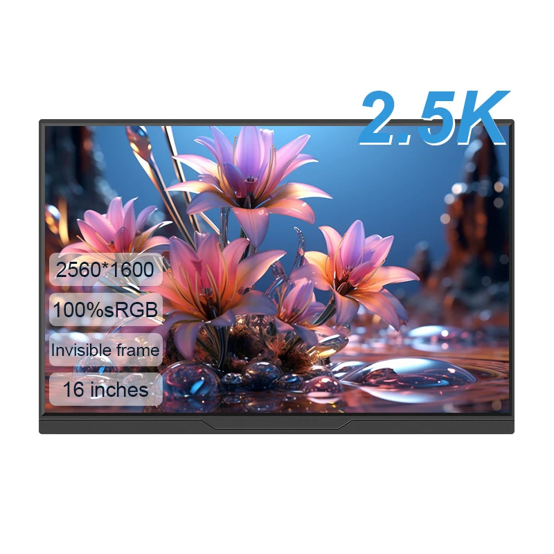 LANLIPU16inch Portable Monitor IPS FHD 2.5K 100%sRGB Extension Display HDMI Game Screen For PC Laptop  Phone Xbox PS4/5 Switch