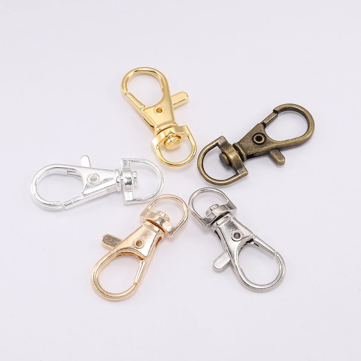 10PCS Keychain Dog Buckle DIY Keyring Pendant Buckle Luggage Buckle Hanger Jewelry Findings Clasps Hooks For Craft Making