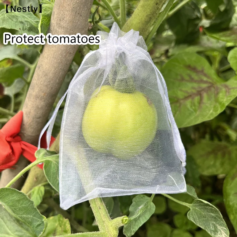 50Pcs Grapes Fruit Protection Bags Pest Control Anti-Bird Garden Netting Bags Mesh Agricultural Tree Garden Tool Bags〔Nest〕