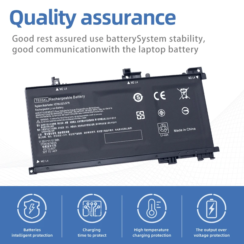 بطارية SUOZHAN لسيارات HP ، TE03XL ، 15-bc011TX ، 15-bc012TX ، 15-bc013TX ، 15-AX015TX ، AX017TX ،