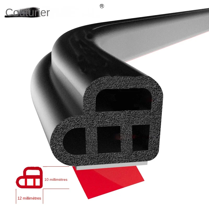 Car Door Rubber Seal Strip L-type Double Layer Sealing Adhesive Stickers Noise Insulation Weatherstrip Auto Interior Accessories