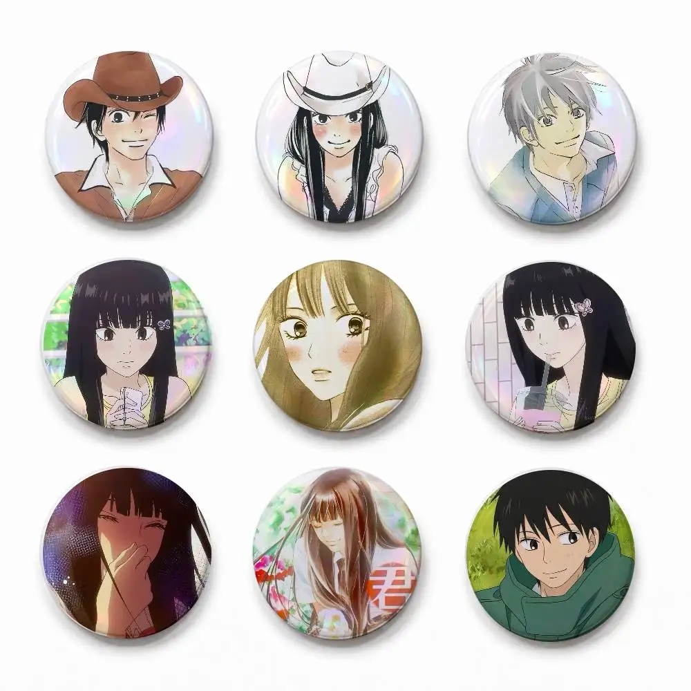 A-Kimi Ns-i Todokes- Cute Cool Round Pin Badge Set For Anime Game Music Cartoon Fans Backpack Denim Jacket Hat Decoration
