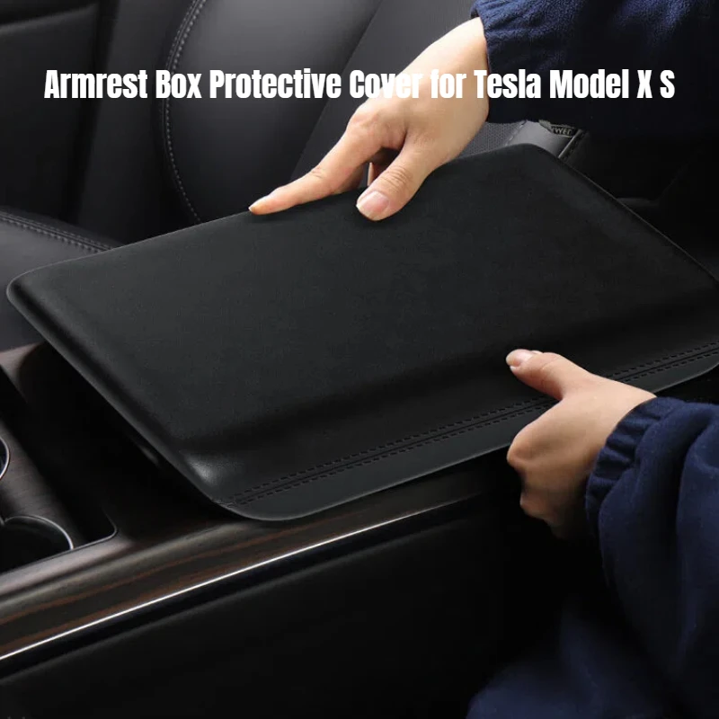 

Защитный чехол для подлокотника центральной консоли для Tesla Model X S, защитный чехол для подлокотника, автомобильные аксессуары из ТПЭ с защитой от царапин