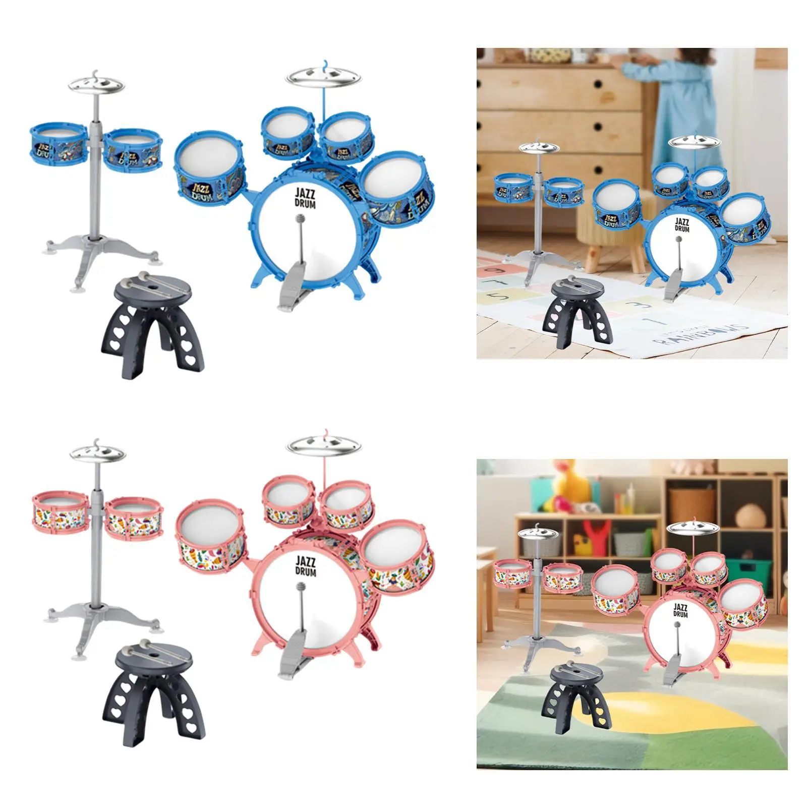 Beginners Kinderdrumset Muziek Verlichting Percussie-instrument Speelgoed