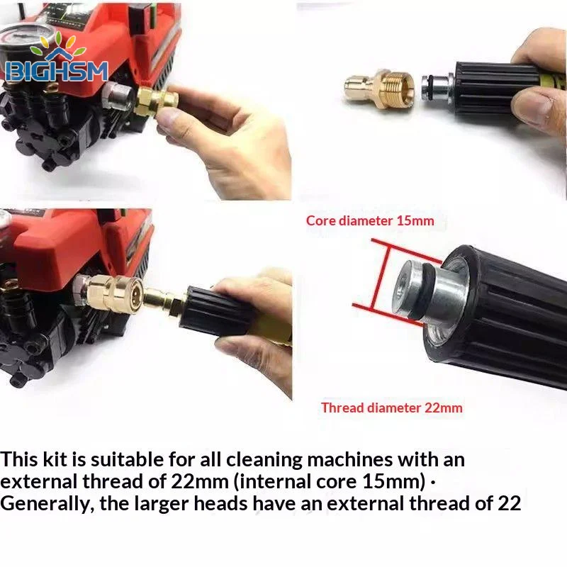 Quick Plug Washer Pressure Release Connector M22 15 Female 1/4 Male Pair Hose Inch Adapter Gar