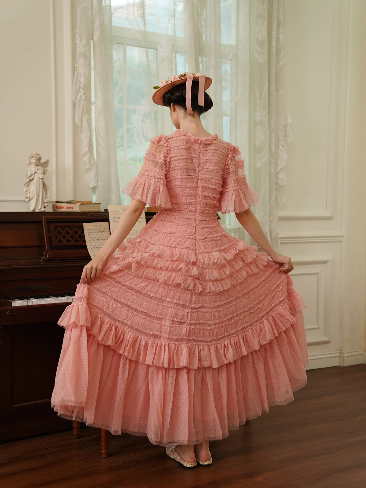 86-98cm busto verão festa de aniversário vestidos de baile feminino elegante fino bordado artesanal grande balanço vestido de noite saia em camadas