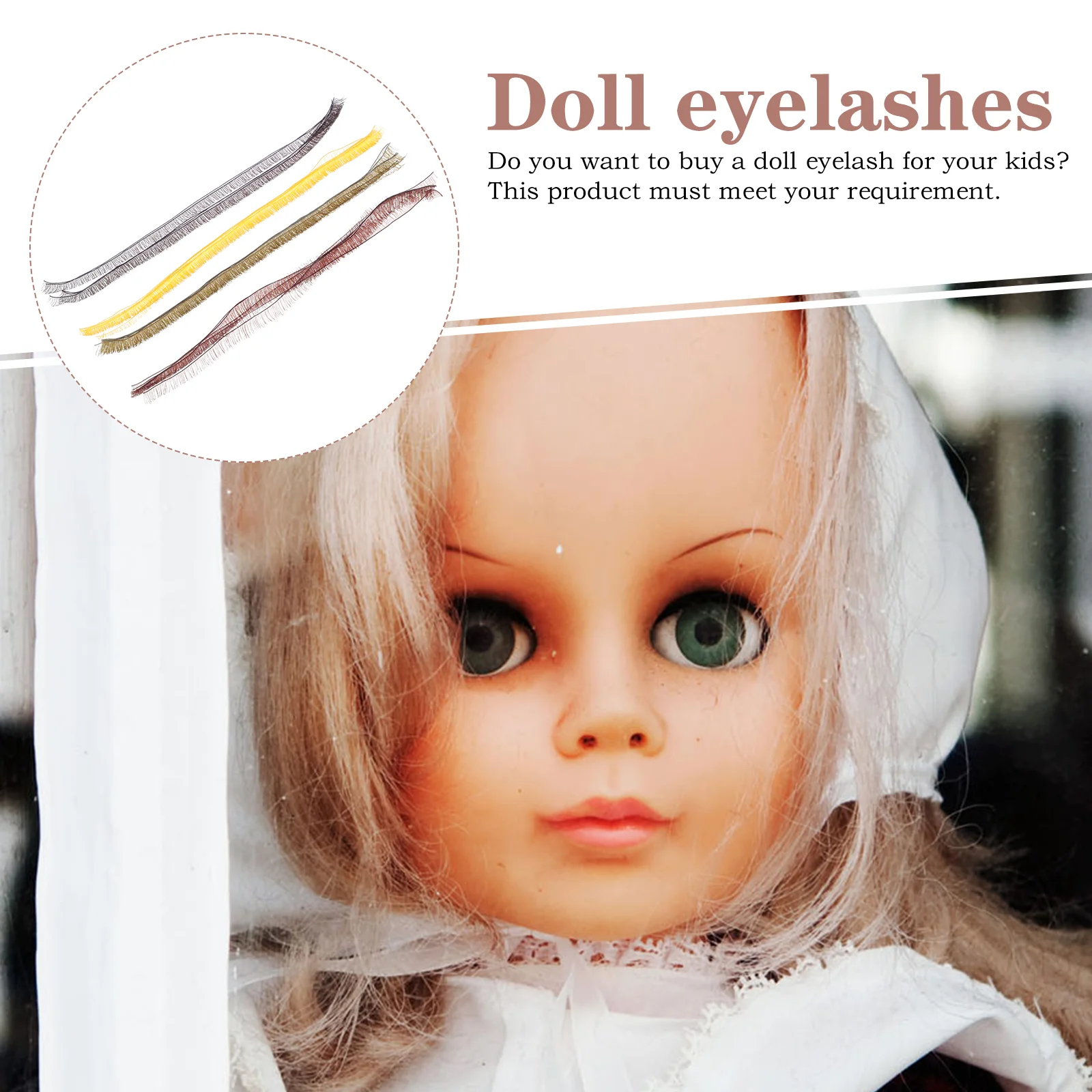 20 Pcs DIY False Eyelashes Fake Ornament Tools Multicolor Decorative Accessory Nylon Kids Craft Supply Child