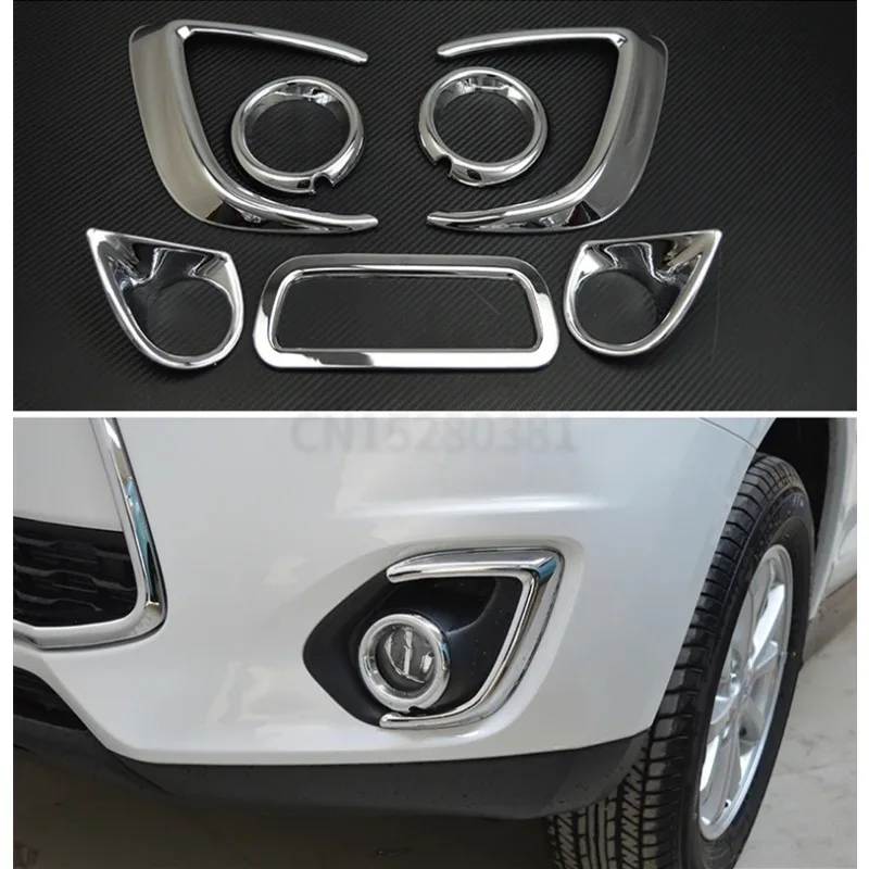 For Mitsubishi ASX 2013-2018 Car Rear Fog Light Front fog lights Cover Trim Strip ABS Chrome Frame Lamps Car Strips Decoration