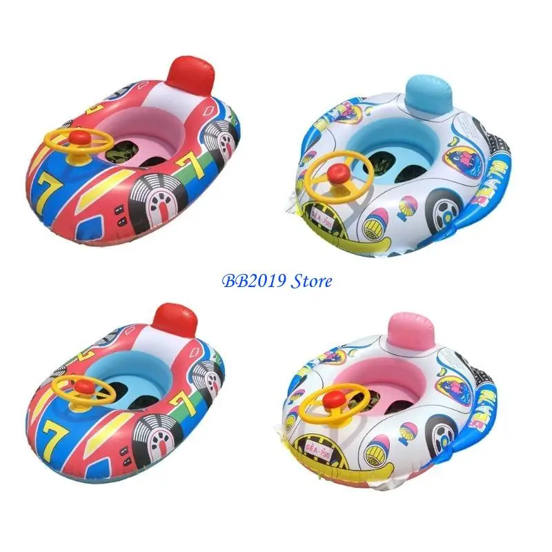Q0kb赤ちゃん漫画フロート横たわって水泳リング幼児屋外水泳リングキッズ水泳トレーナーインフレータブルリングホットデイプールおもちゃ